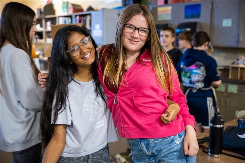 Art class at Spring Station Middle